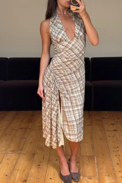 Agnes Dress Maple Plaid