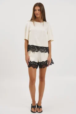 Alias Lace Trim Short White