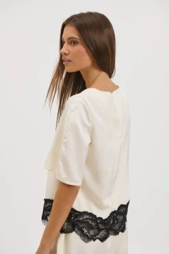 Alias Lace Trim Top White