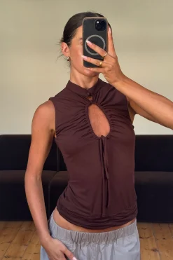 Alisha Top Chocolate