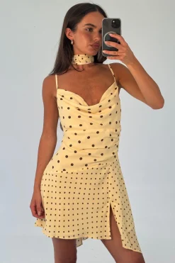 Alora Scoop Dress Lemon