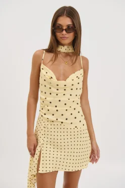 Alora Scoop Dress Lemon