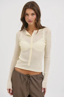 Analisa Sheer Top Beige