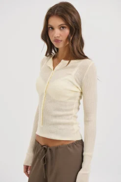 Analisa Sheer Top Beige
