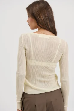 Analisa Sheer Top Beige