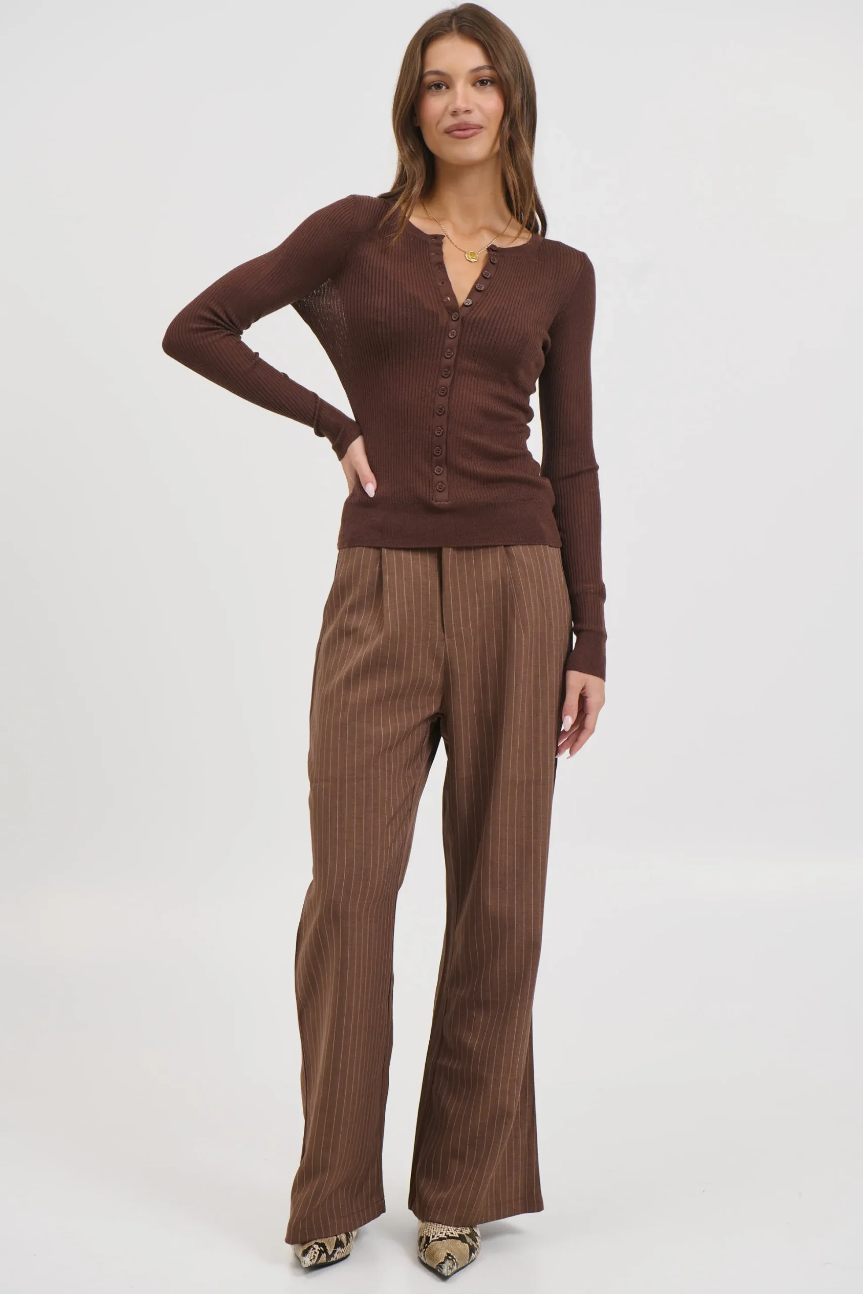 Analisa Sheer Top Chocolate