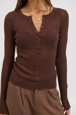 Analisa Sheer Top Chocolate