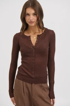 Analisa Sheer Top Chocolate