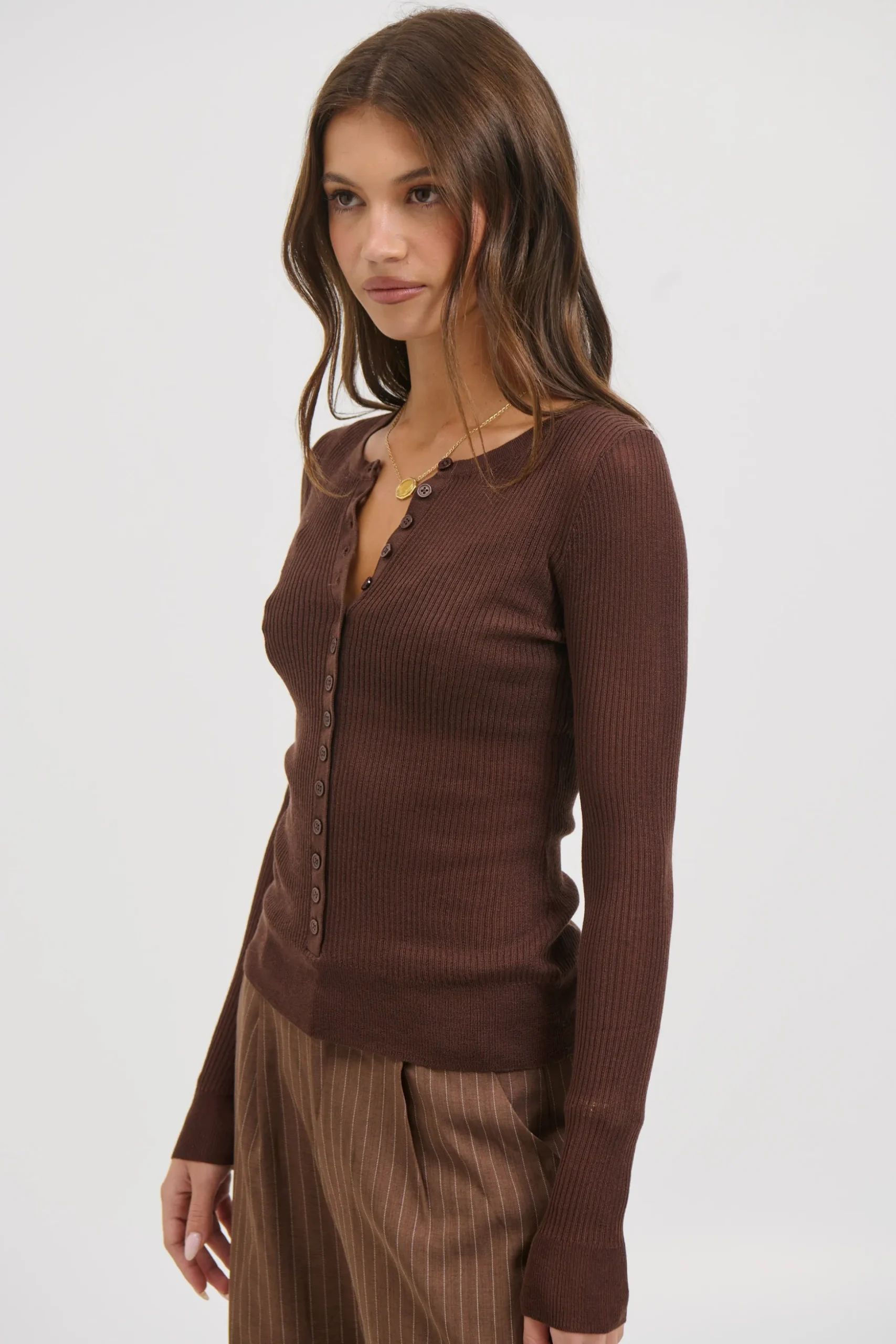 Analisa Sheer Top Chocolate