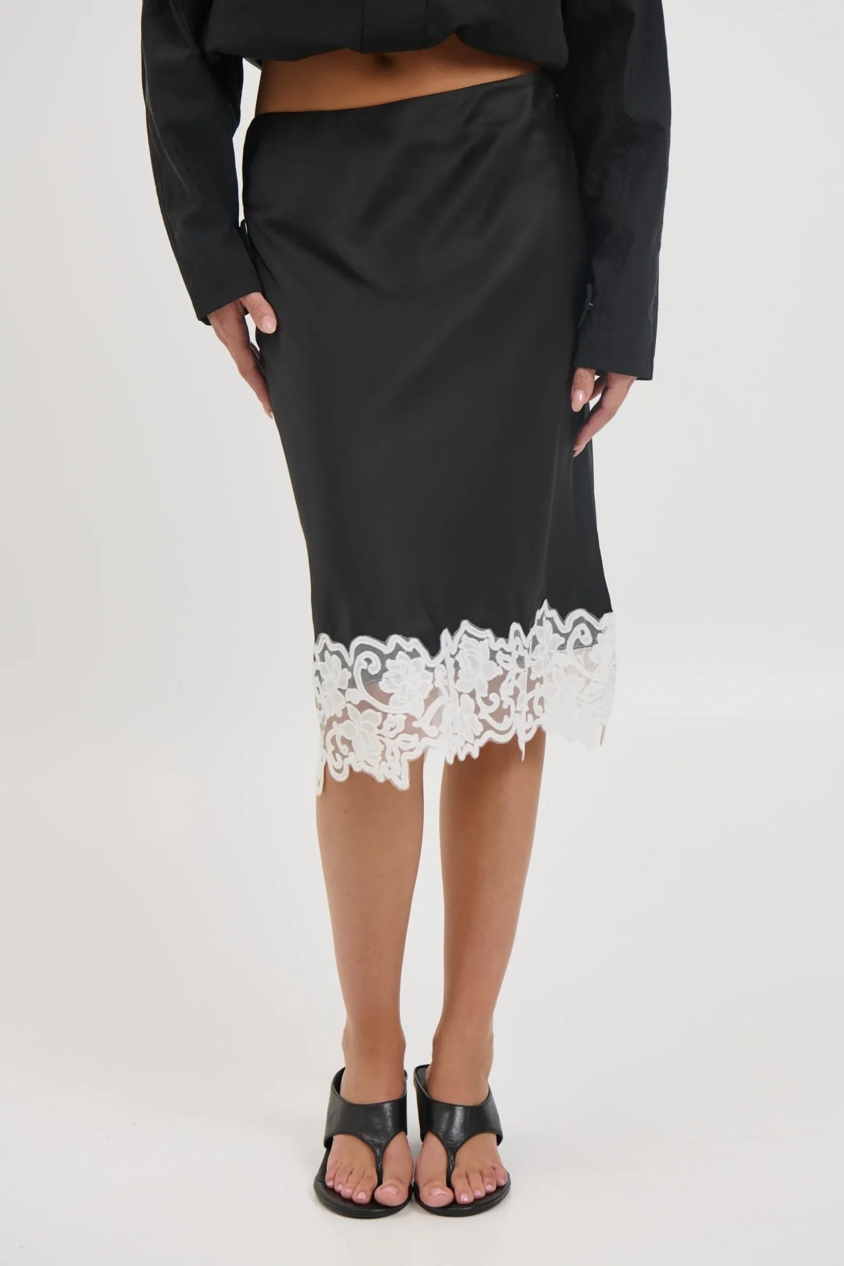 Anchored Midi Skirt Noir