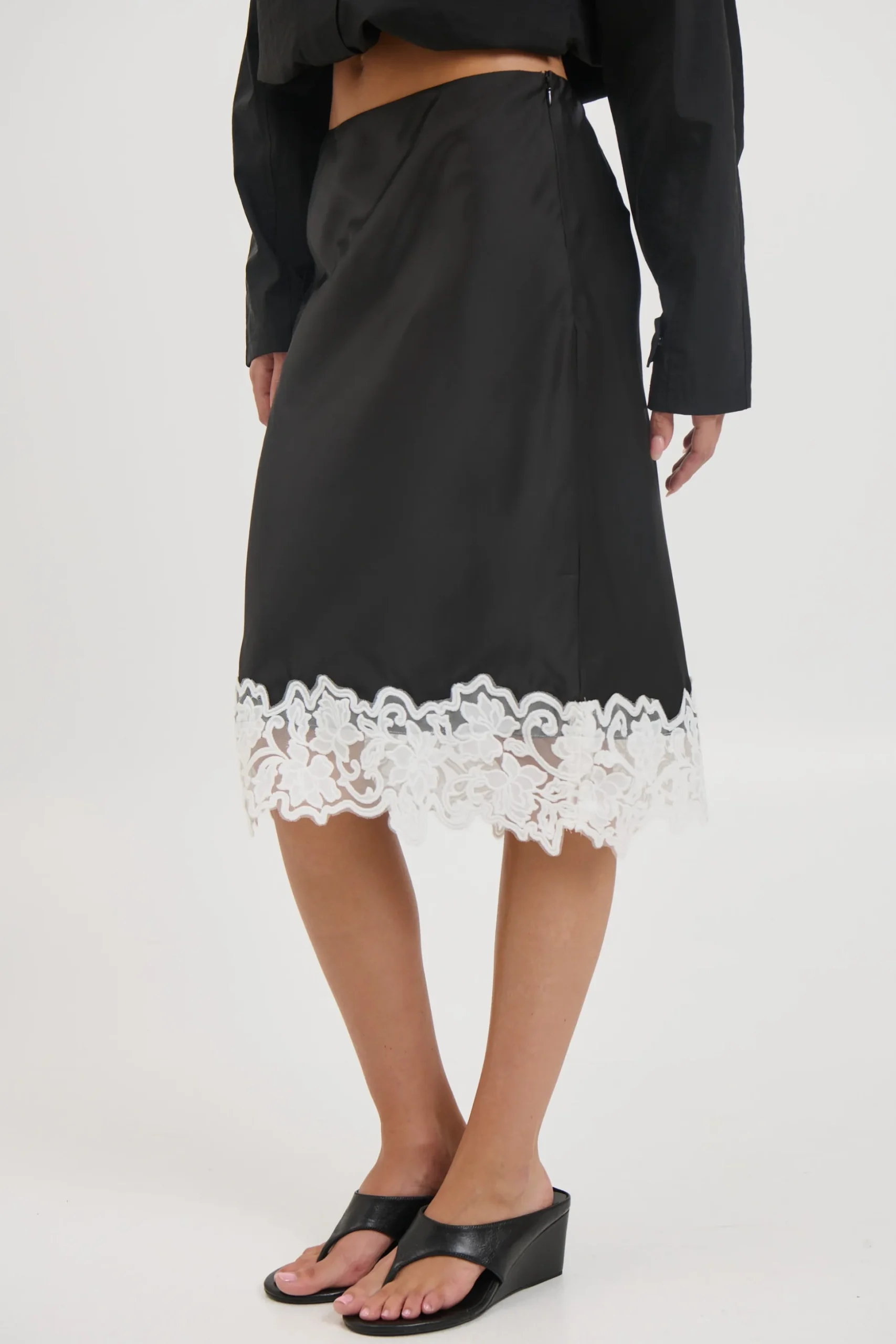 Anchored Midi Skirt Noir