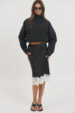 Anchored Midi Skirt Noir