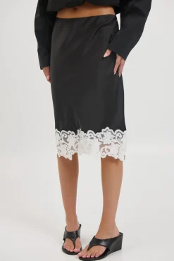 Anchored Midi Skirt Noir