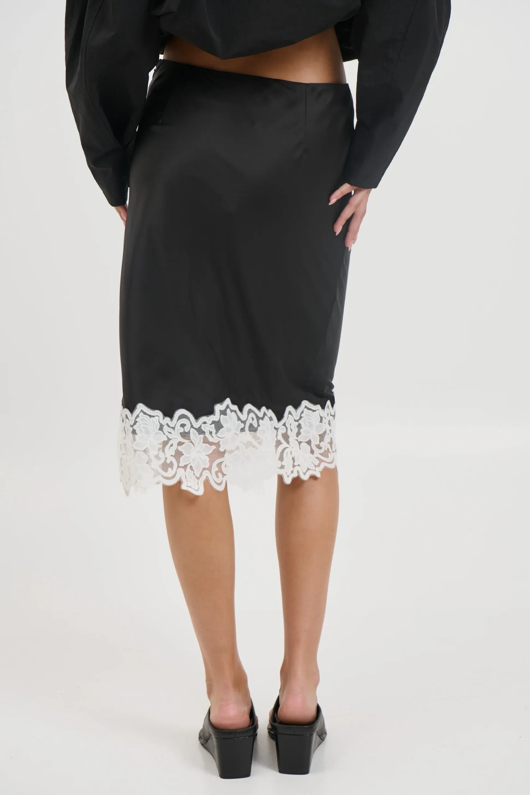 Anchored Midi Skirt Noir