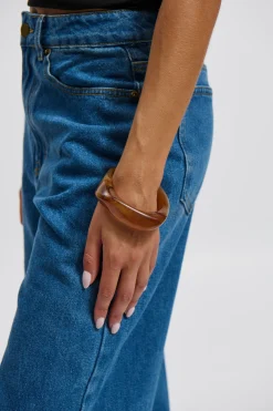 Angular Cuff Bangle Brown