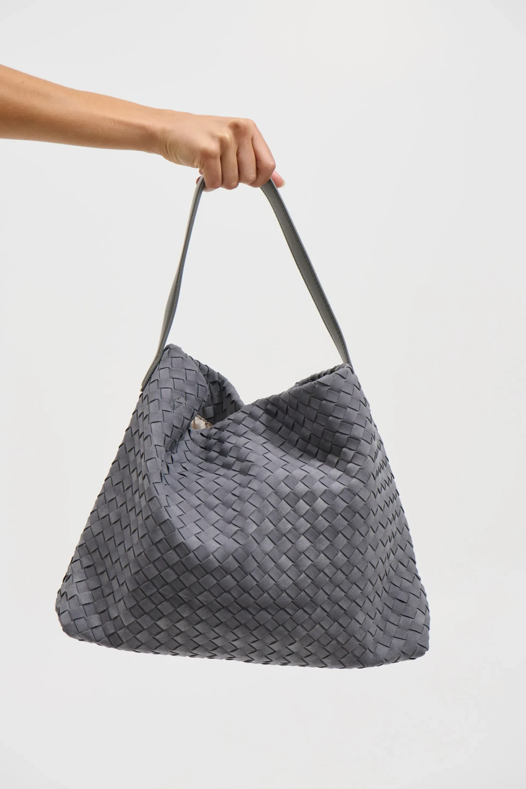 Anya Woven Tote Bag Steel