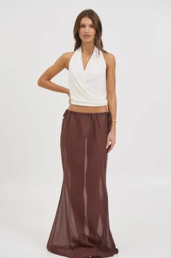 Arianne Maxi Skirt Chocolate