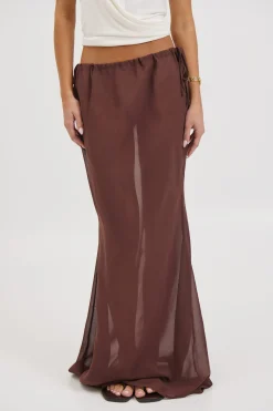 Arianne Maxi Skirt Chocolate