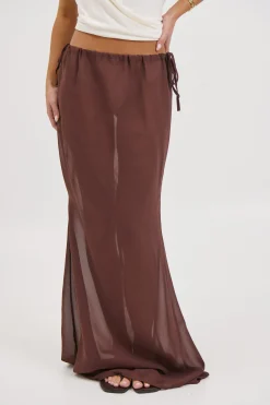 Arianne Maxi Skirt Chocolate
