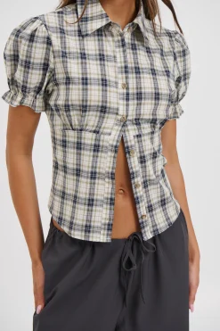 Astra Short Sleeve Shirt Beige