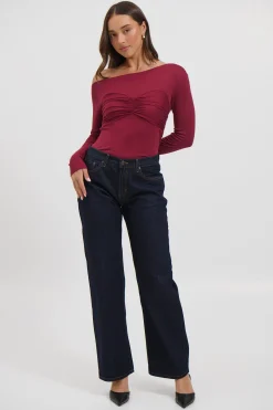 Avery Mid Rise Jean Dark Indigo