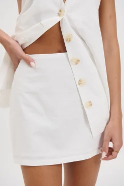 Aviva Mini Skirt White