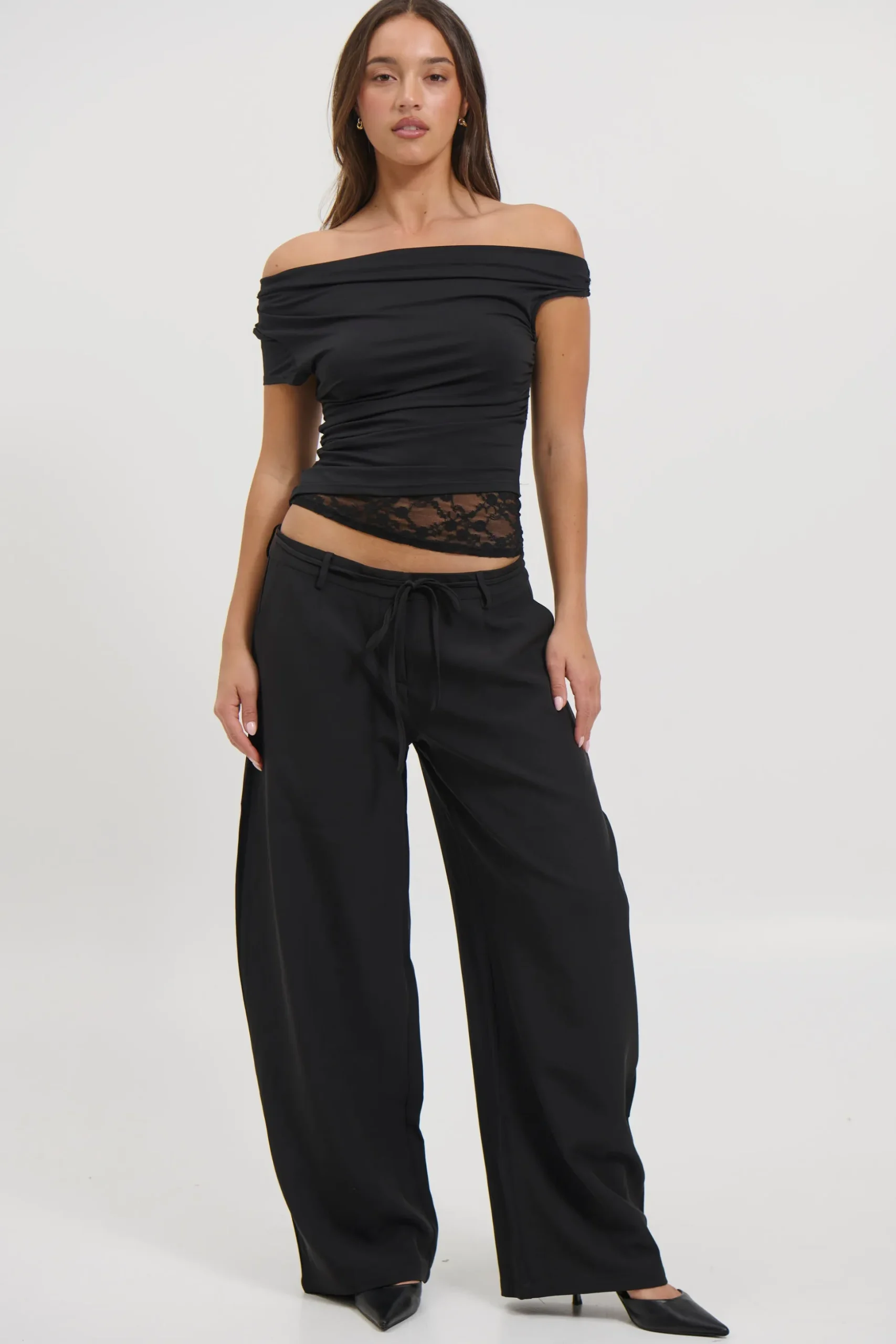 Belle Lace Top Black