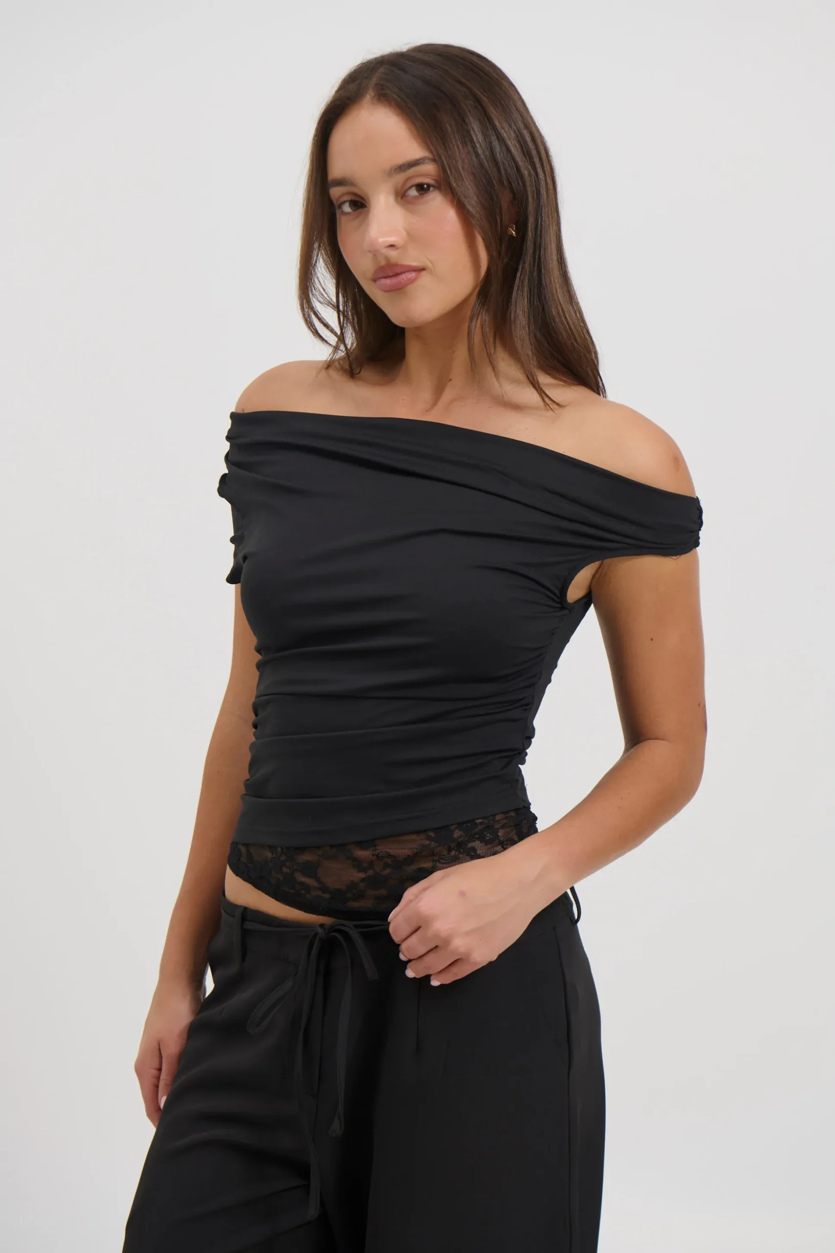 Belle Lace Top Black