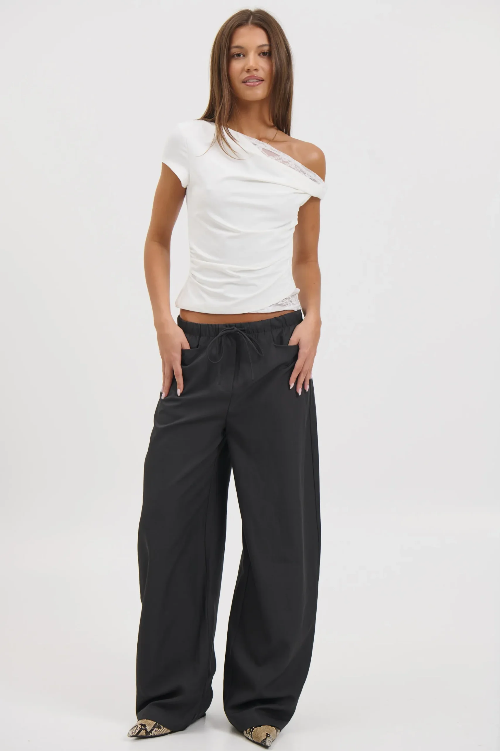 Belle Lace Top White