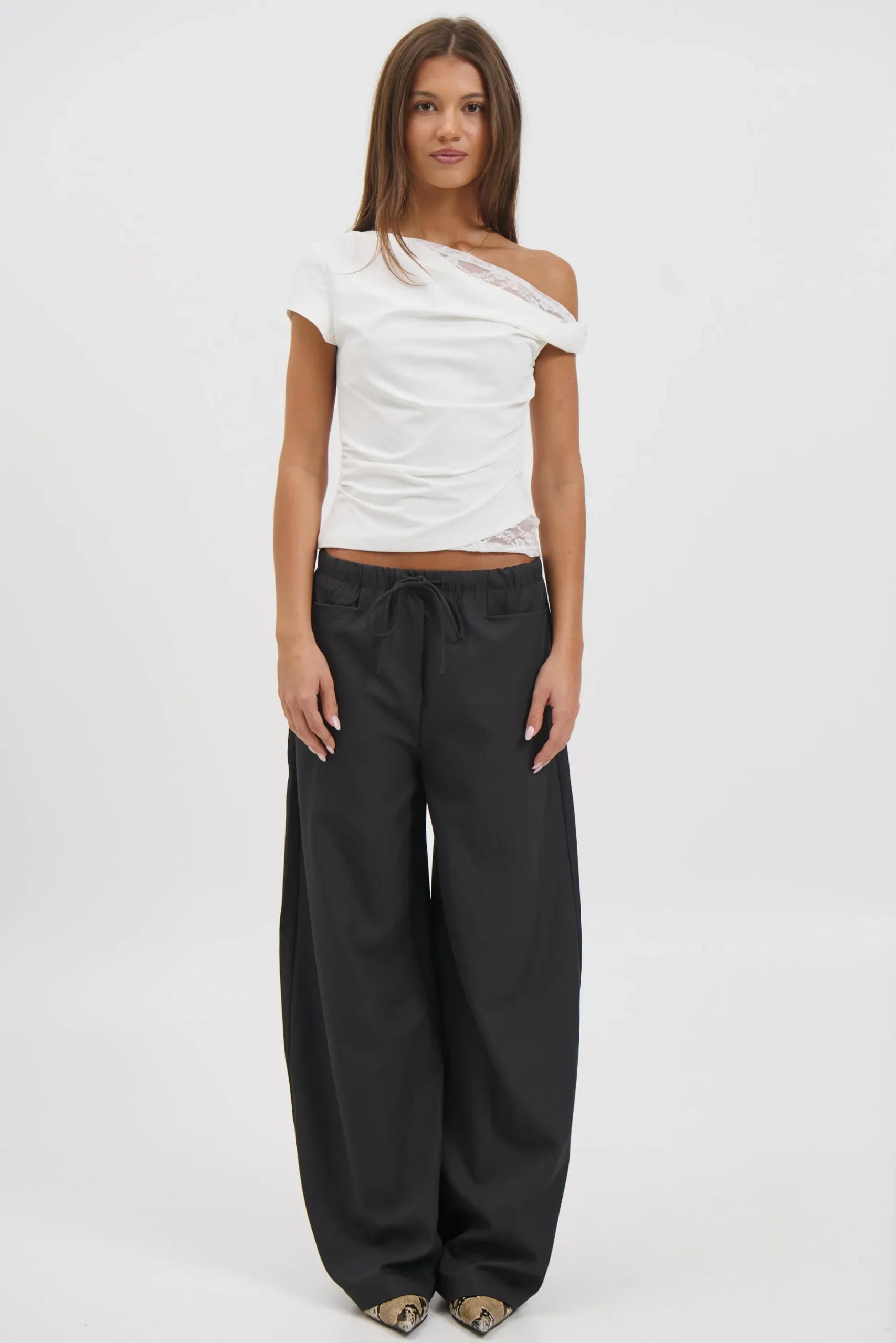 Belle Lace Top White