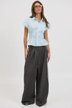 Bianca Short Sleeve Shirt Sky