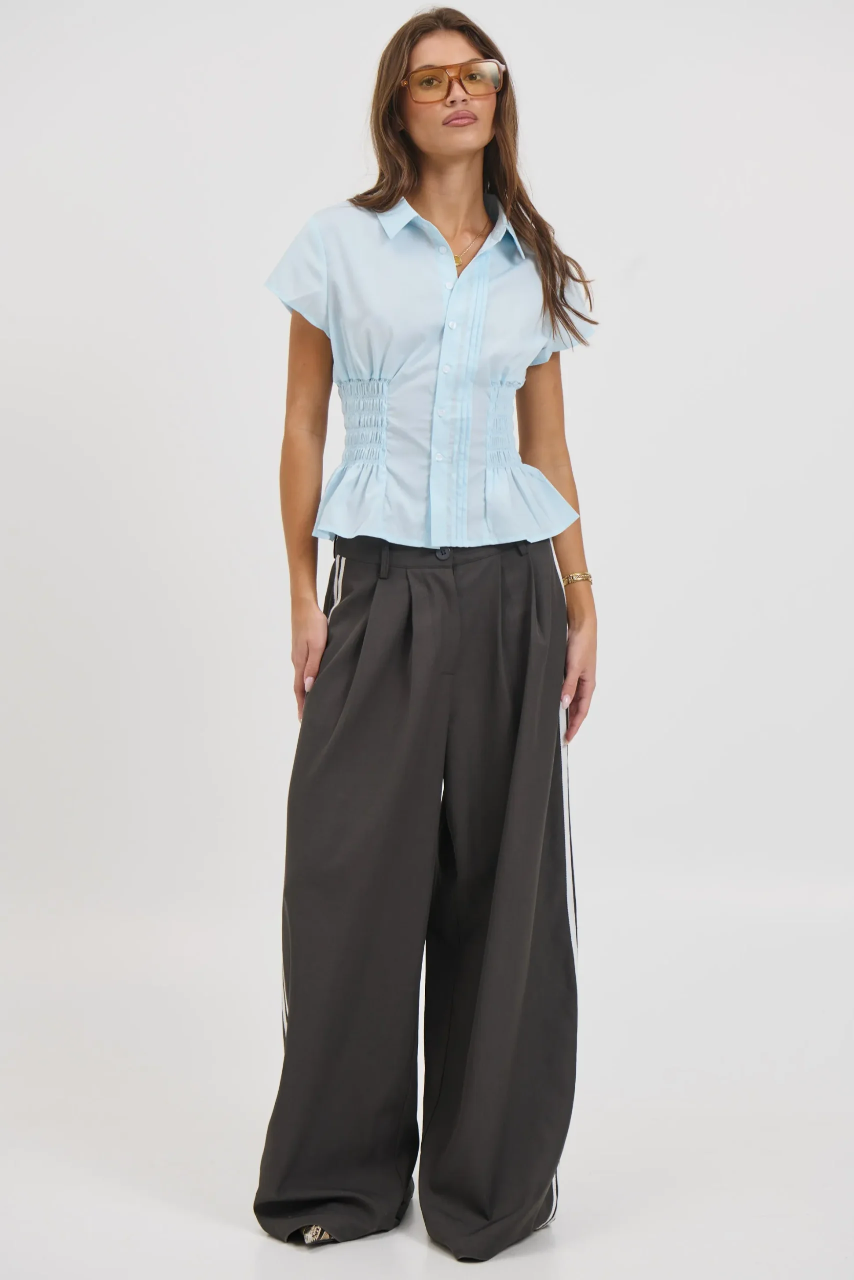 Bianca Short Sleeve Shirt Sky