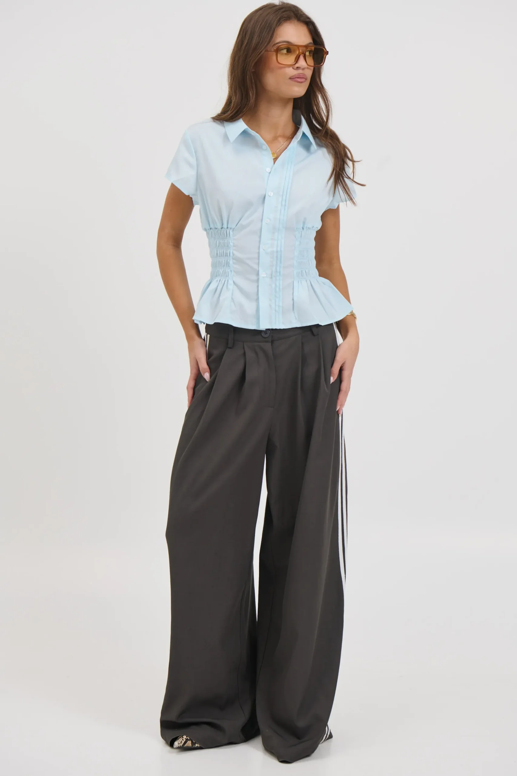 Bianca Short Sleeve Shirt Sky