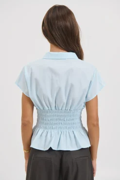 Bianca Short Sleeve Shirt Sky