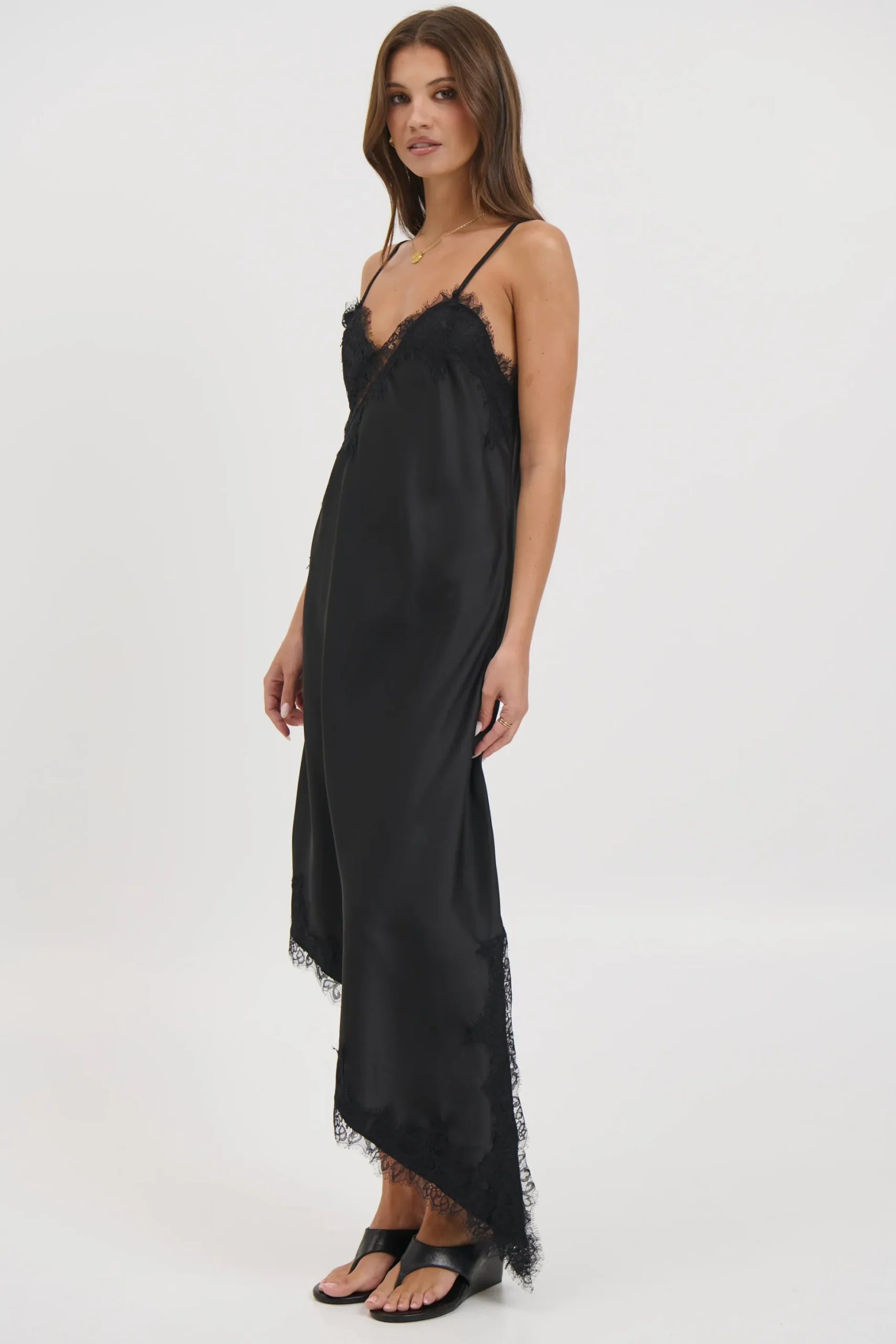 Blair Lace Midi Dress Black