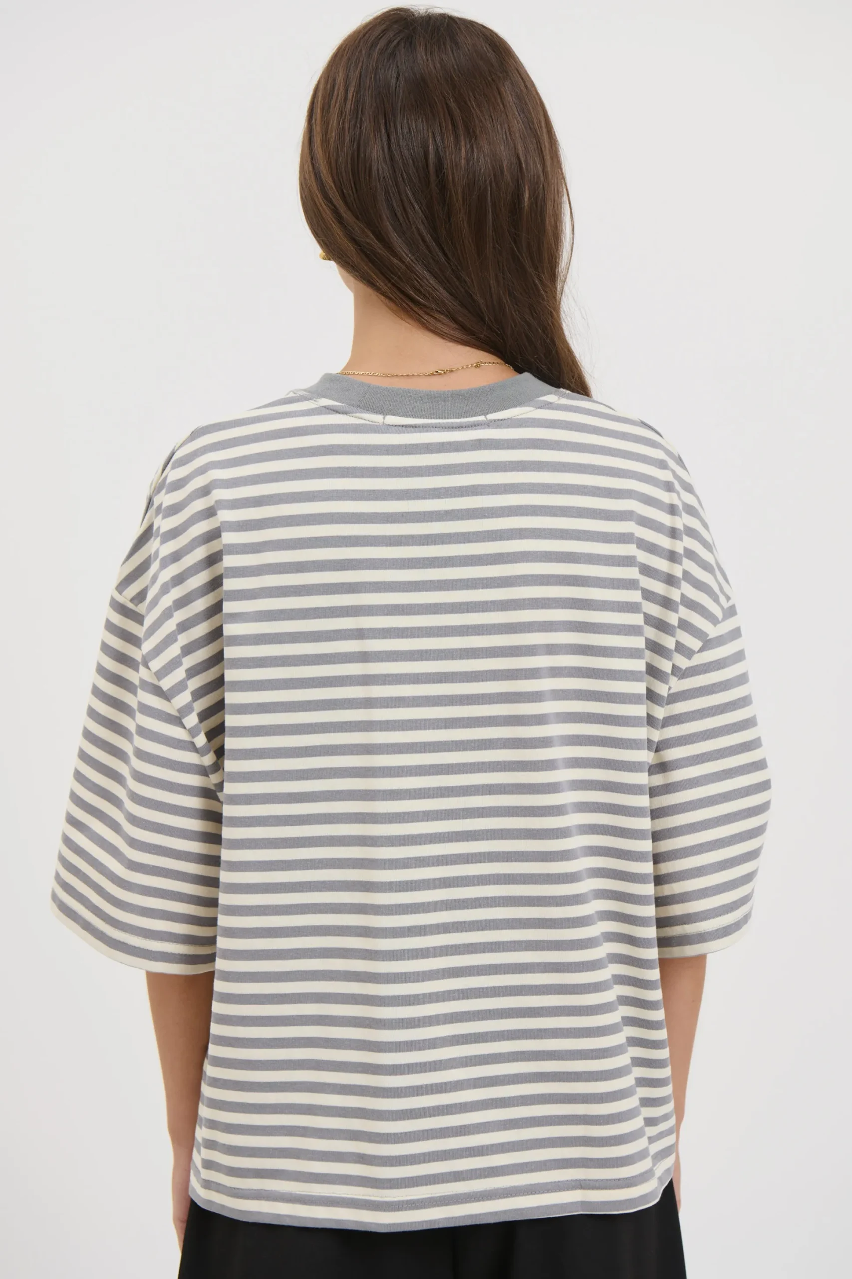 Bloom Short Sleeve Ash Stripe