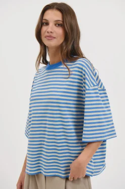 Bloom Short Sleeve Mickey Blue Stripe