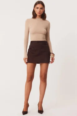 Brady Mini Skirt Chocolate