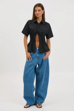 Brooke Short Sleeve Shirt Black