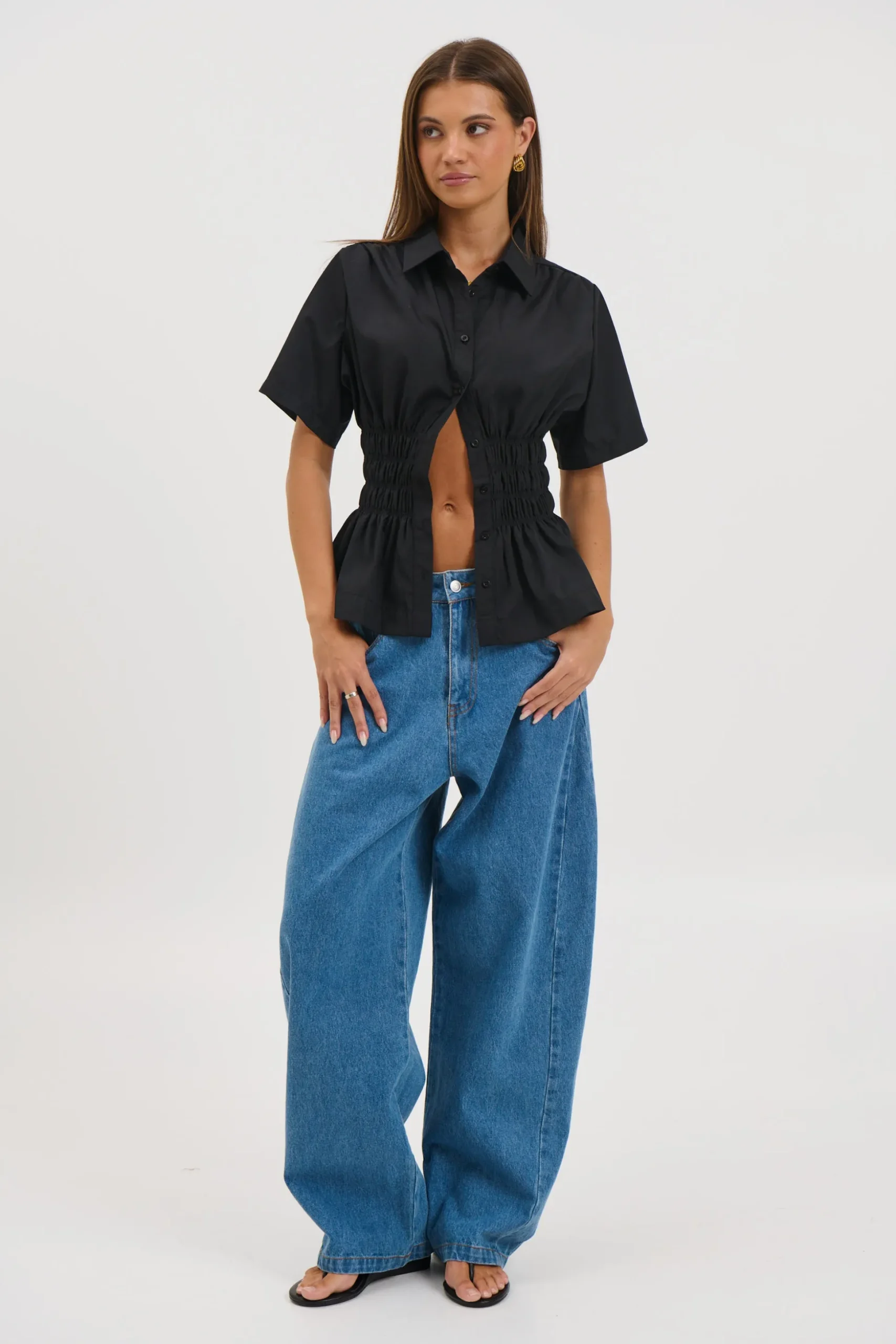 Brooke Short Sleeve Shirt Black