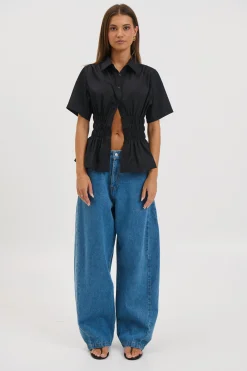 Brooke Short Sleeve Shirt Black