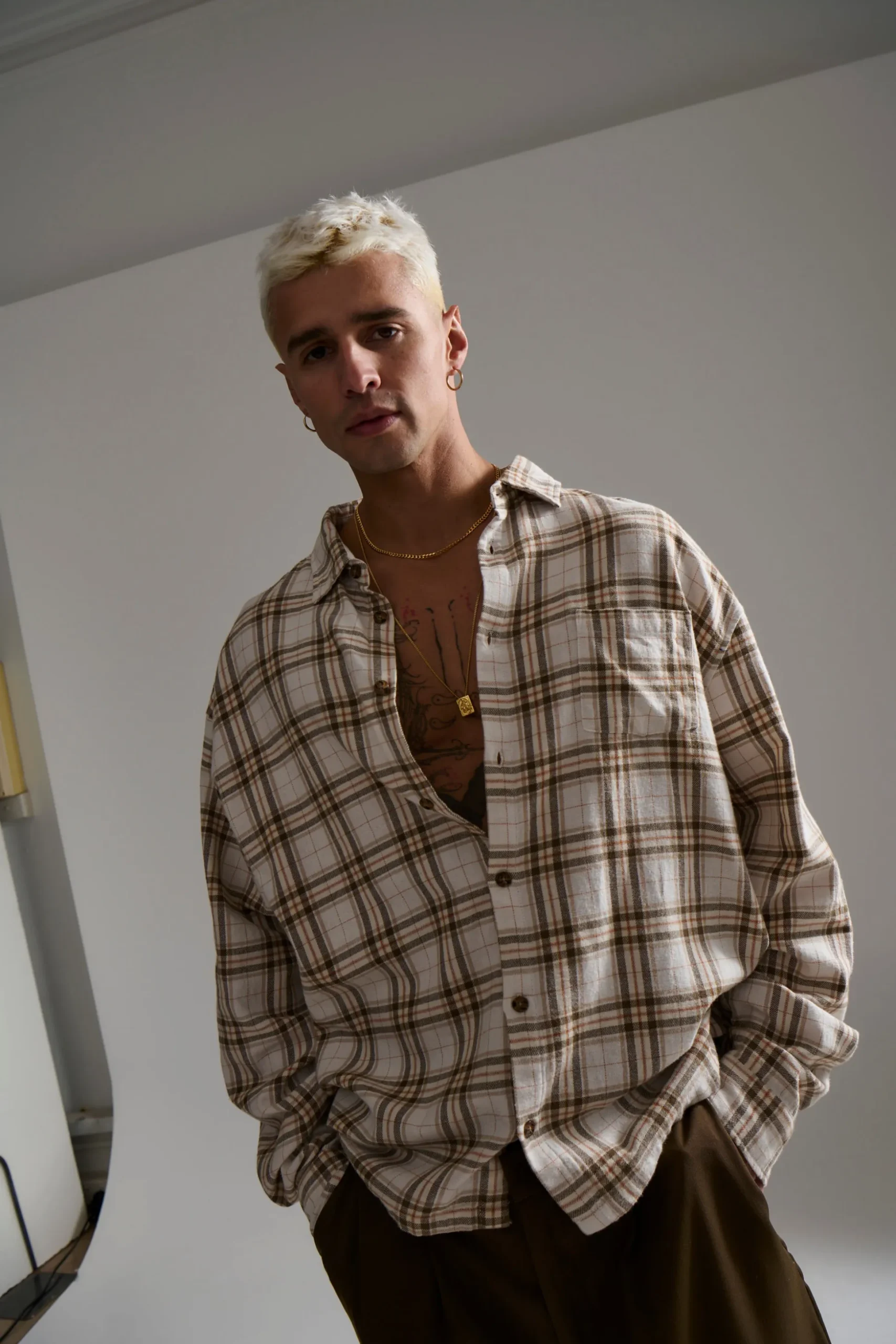 Brooklyn Check Shirt Griege