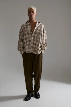 Brooklyn Check Shirt Griege