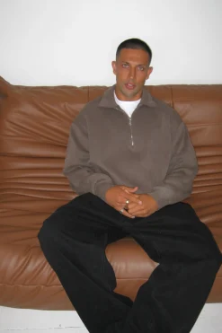 Calin Zip Up Knit Choc