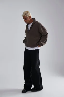 Calin Zip Up Knit Choc