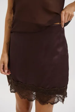 Camille Mini Skirt Chocolate