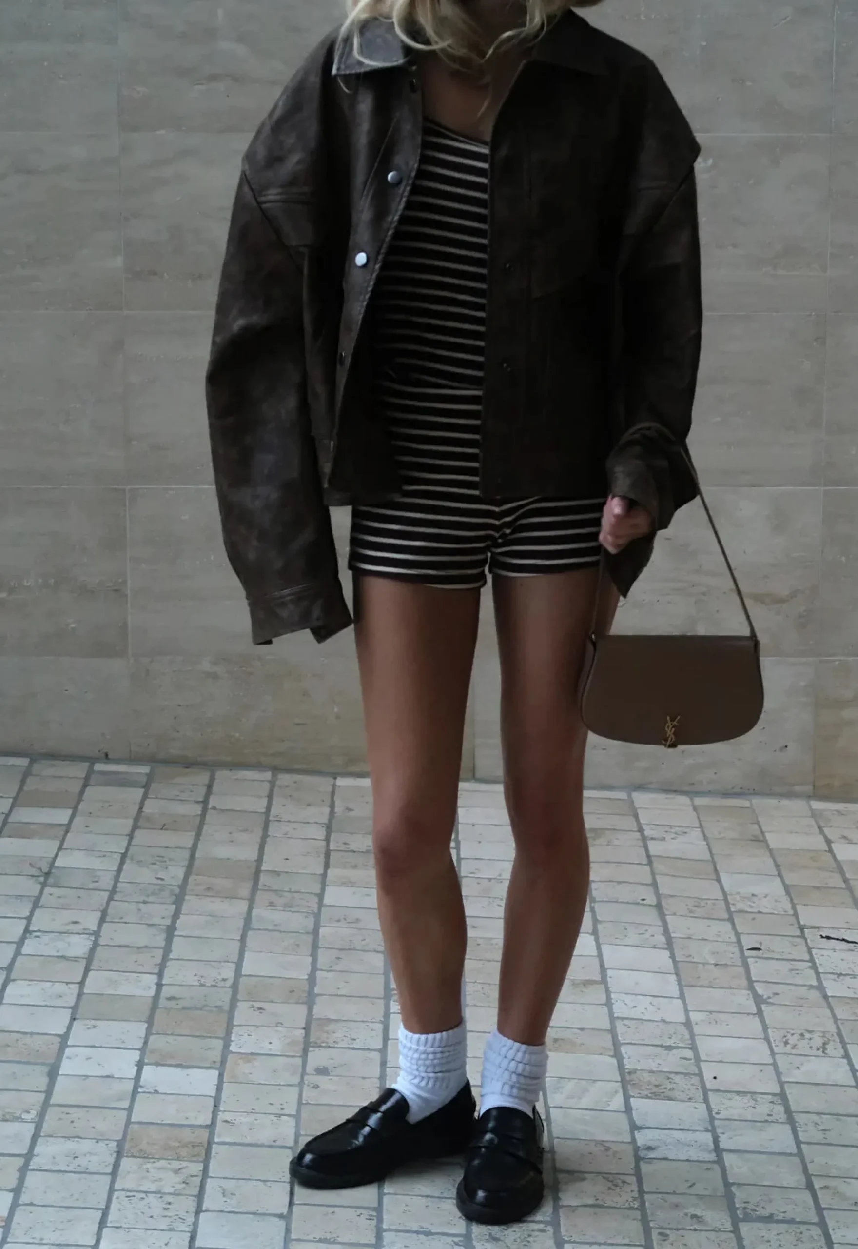 Carrie Mini Short Wine Stripe