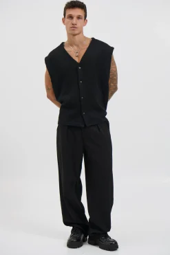 Cassius Knitted Vest Black