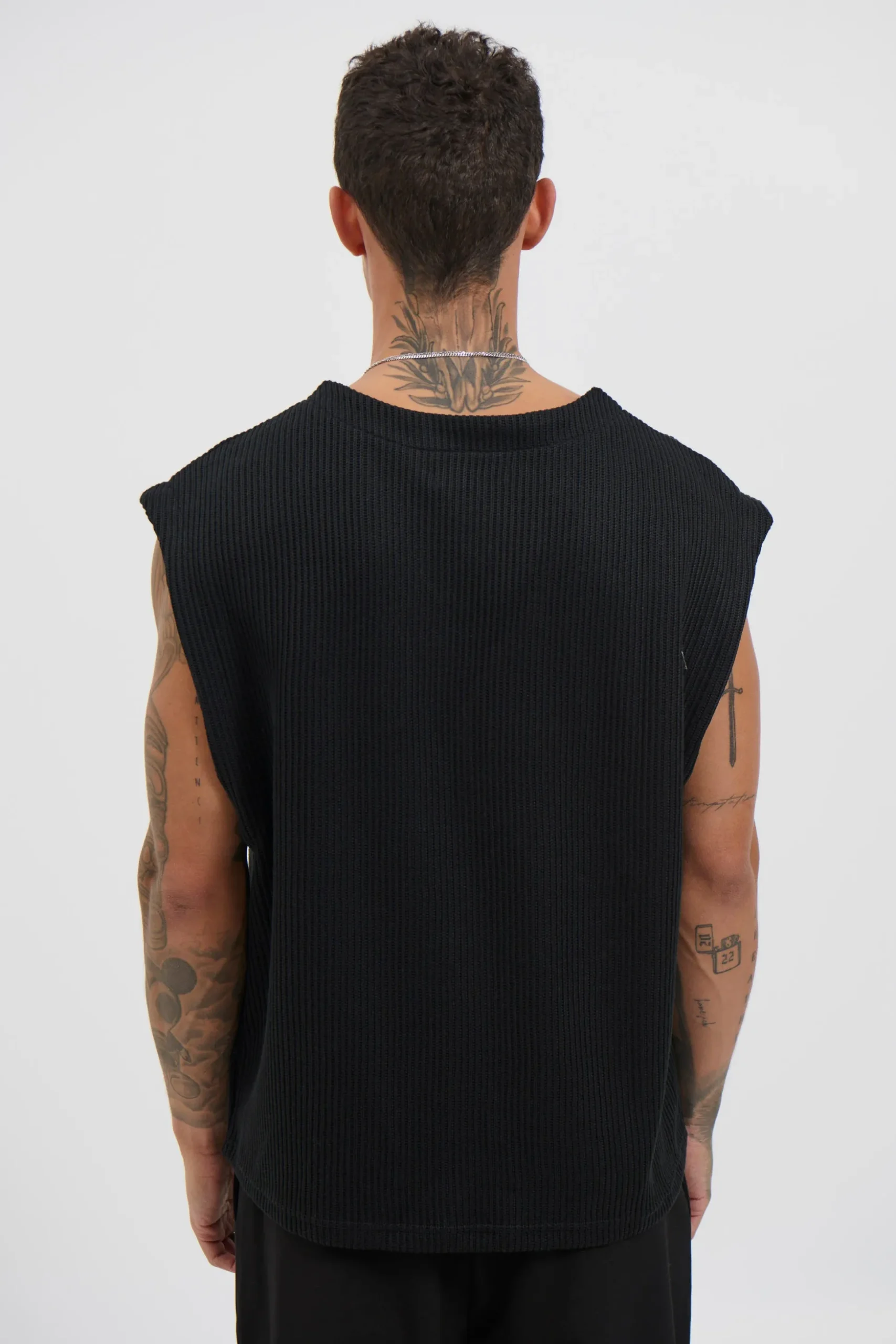 Cassius Knitted Vest Black