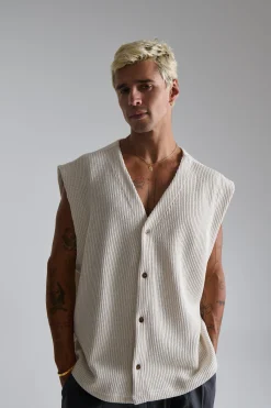 Cassius Knitted Vest Sand